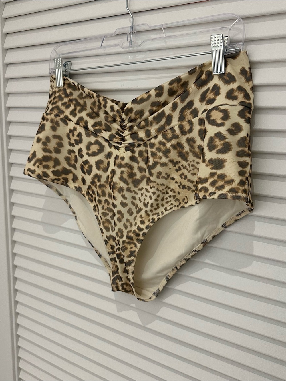 NWT Aerie Mesh Ruched High Waisted Full Coverage Bikini Bottom - Picture 3 of 8